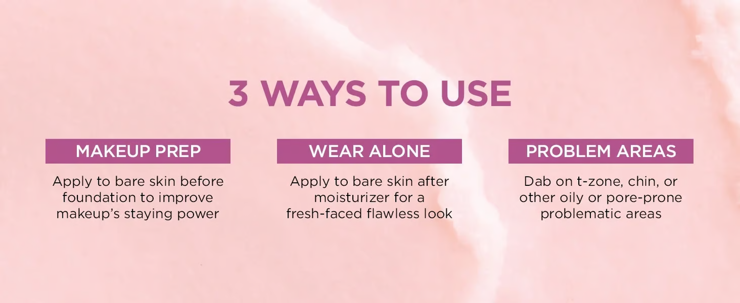 Perfecting Face Primer ~ Smooth, poreless base in seconds.