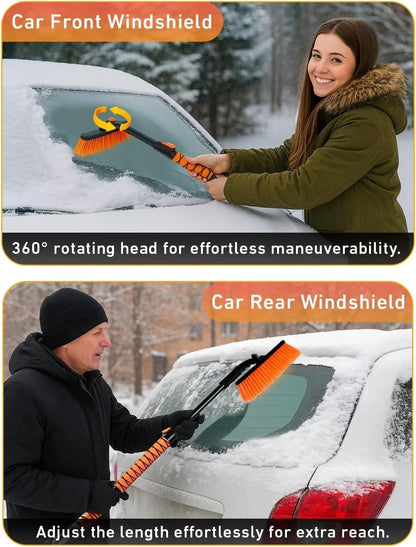 Extendable Snow Brush & Ice Scraper ~ Faster snow removal for SUVs and trucks.