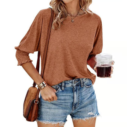 Cute Crewneck Tops 3-4 Sleeve Shirts ~ Effortless comfort and style for every day.