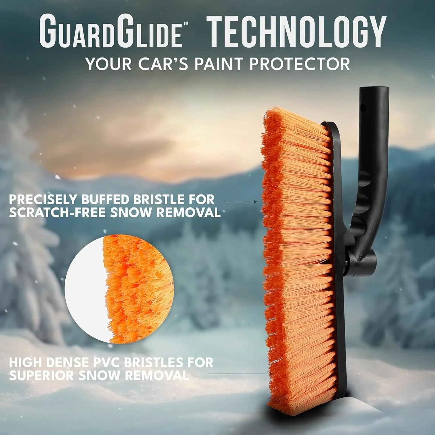 Extendable Snow Brush & Ice Scraper ~ Faster snow removal for SUVs and trucks.