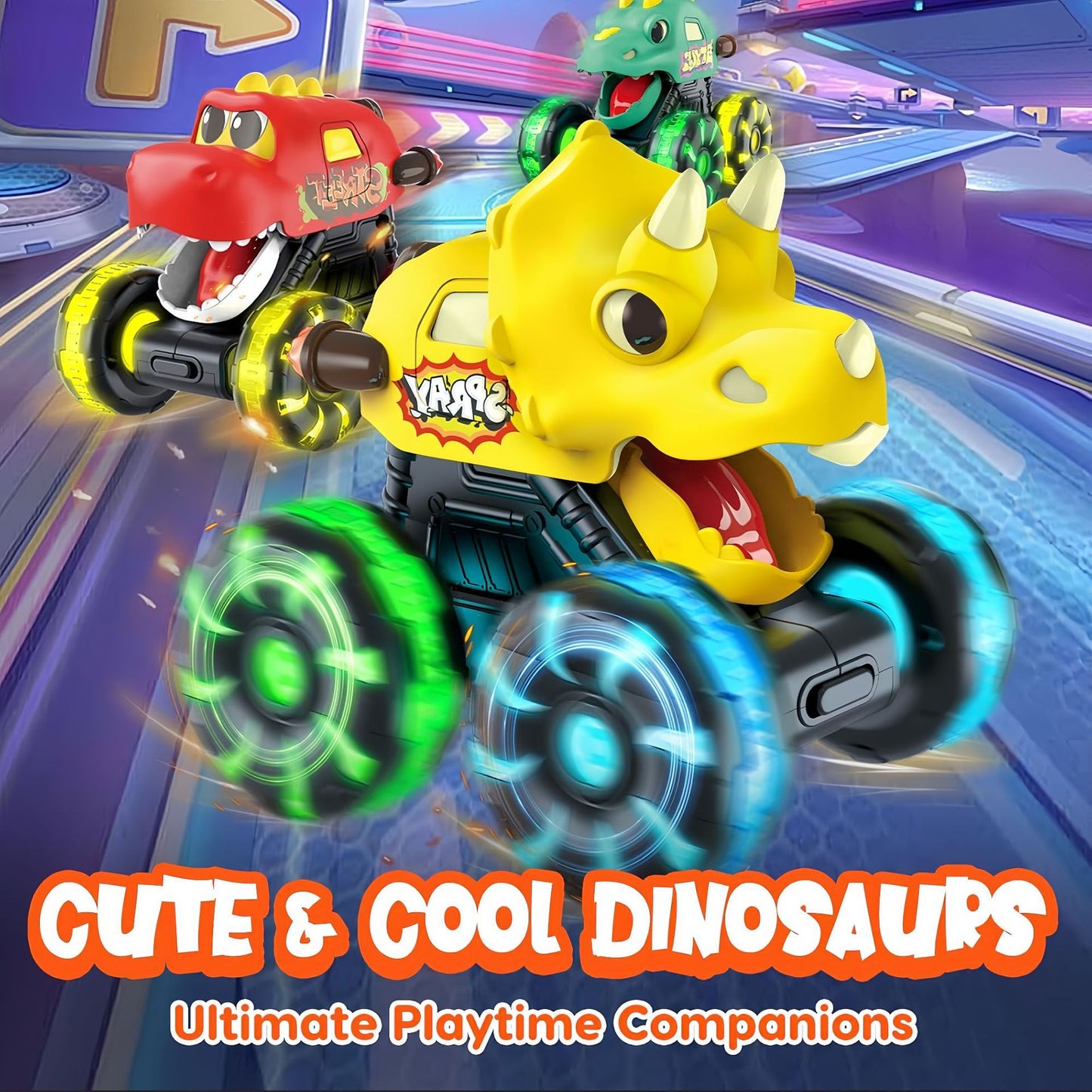 Press & Go Dino Monster Truck ~ The push-and-go toy that never gets old-
