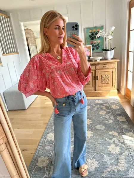 Tummy Control Cropped Wide-Leg Jeans ~ Flatter your waist, elevate your style.