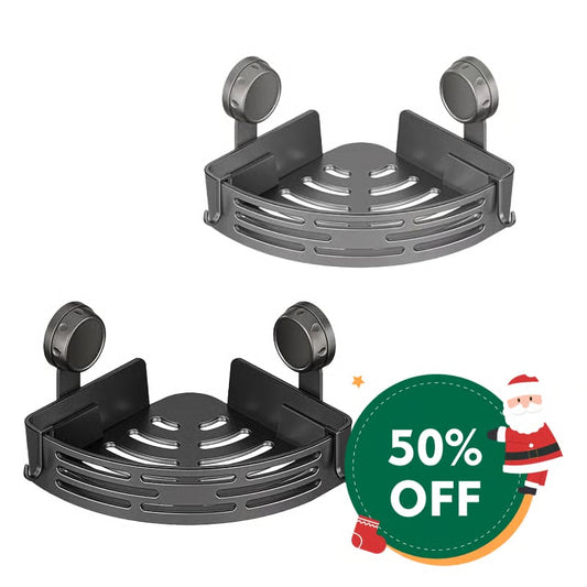 Triangle Suction Shower Caddy ~ Turn empty shower corners into instant storage.