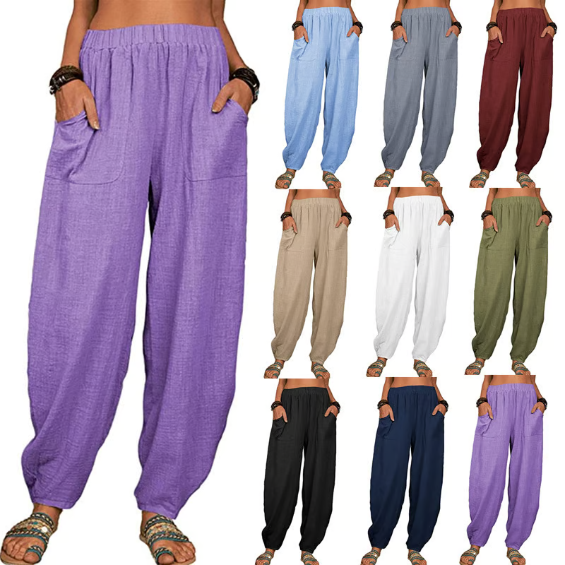 Loose cotton linen harem pants ~ Soft, breezy comfort you’ll live in