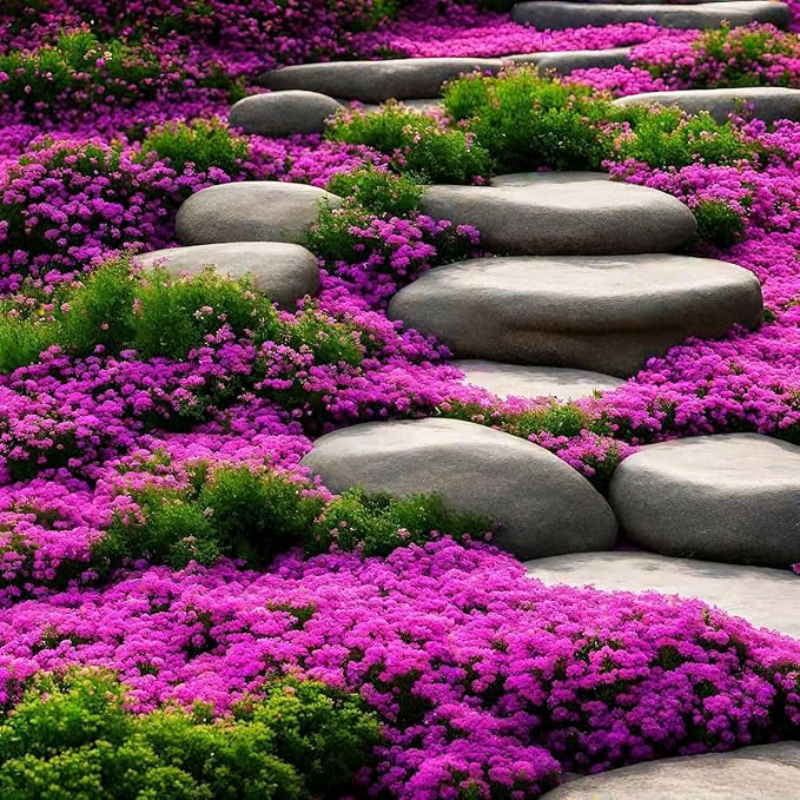 Creeping Thyme Seeds ~ Lush, Low-Maintenance Ground Cover in Full Bloom