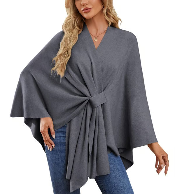 Elegant Shawl Sweater Wrap ~ Effortless layering and cloud-soft comfort all day.