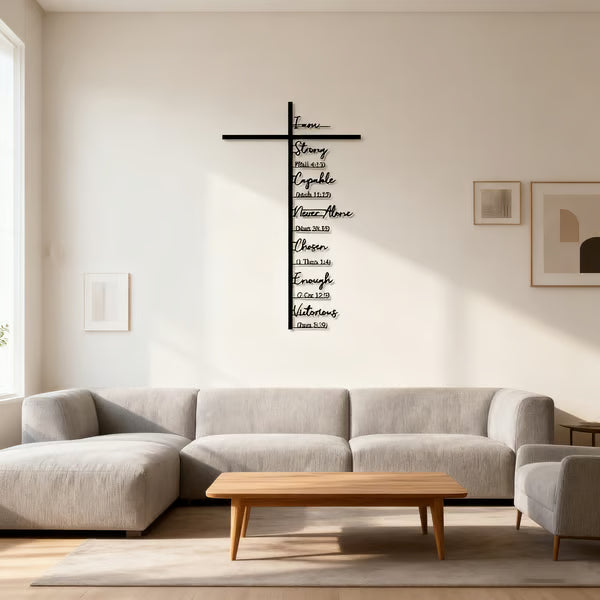 Scripture-Inspired Metal Cross Wall Art ~ Bring faith and peace to every corner of your home.