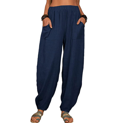 Loose cotton linen harem pants ~ Soft, breezy comfort you’ll live in