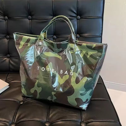 Letter Print Tote Bag ~ Designer-level style that carries your day with ease.