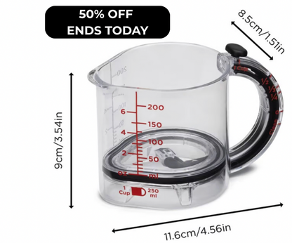 4-in-1 Adjustable Measuring Cup ~ From flour to honey, one cup rules them all