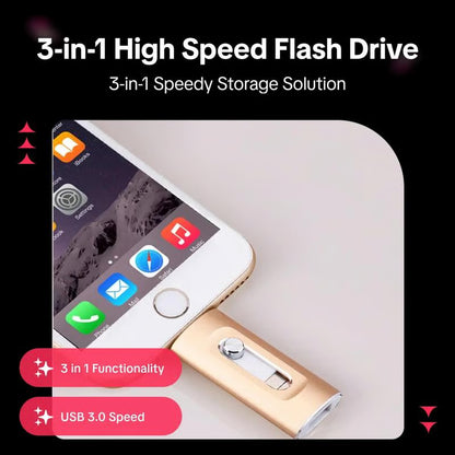 3 in 1 Flash Drive ▶︎ For files that should never exist