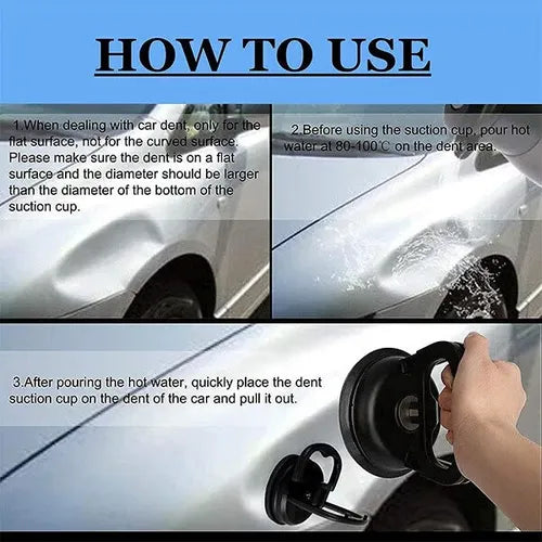 Car Dent Puller Cup ~ Lift small dents in minutes without repainting.