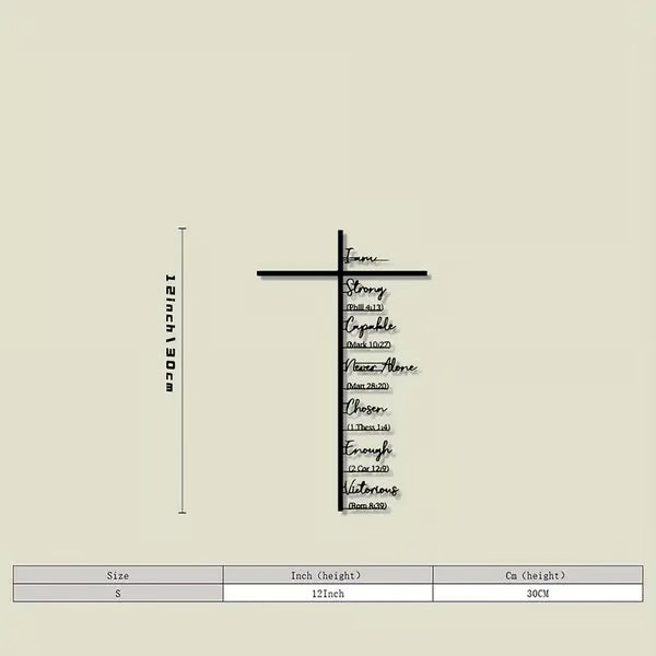 Scripture-Inspired Metal Cross Wall Art ~ Bring faith and peace to every corner of your home.