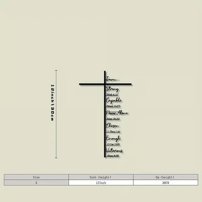 Scripture-Inspired Metal Cross Wall Art ~ Bring faith and peace to every corner of your home.