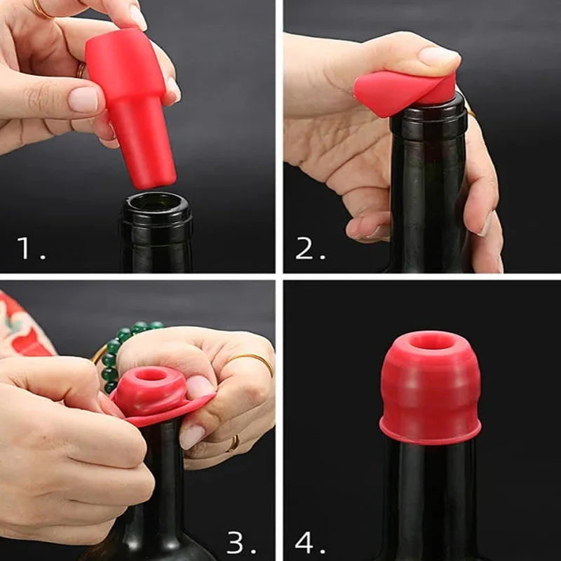 Silicone Bottle Stopper ~ Keep Your Wine Fresh with an Airtight Seal-