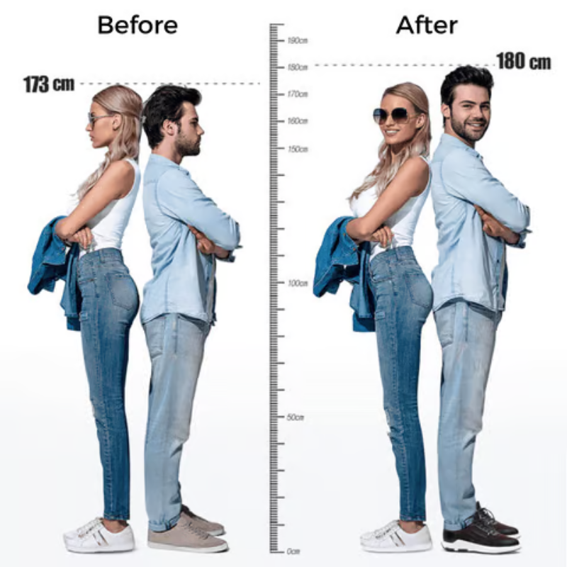 Natural-looking height-lifting insoles ~ Gain an instant height boost with discreet comfort.