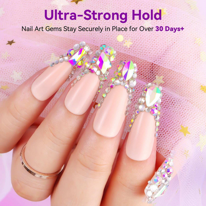 Super Strong Rhinestone Nail Glue ~ Flawless nail art that lasts for weeks