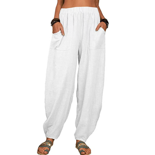 Loose cotton linen harem pants ~ Soft, breezy comfort you’ll live in