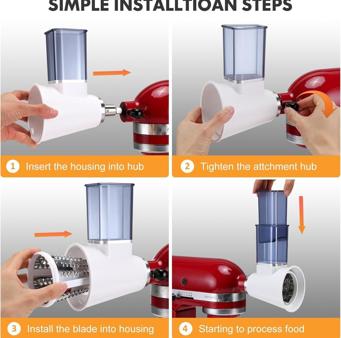Slicer/Shredder Attachment for Stand Mixers ~ Turn your stand mixer into a meal-prep pro.