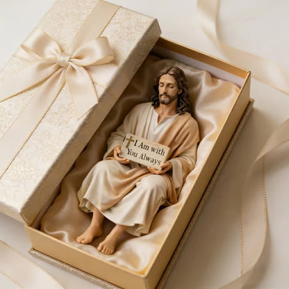 Hand-Painted Resin Jesus Figurine ~ Honoring Veterans