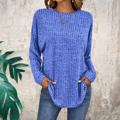 Casual Long-Sleeved Top ~ Soft all-day comfort in a relaxed, flattering fit.