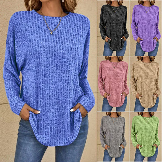 Casual Long-Sleeved Top ~ Soft all-day comfort in a relaxed, flattering fit.