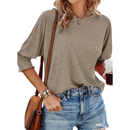 Cute Crewneck Tops 3-4 Sleeve Shirts ~ Effortless comfort and style for every day.