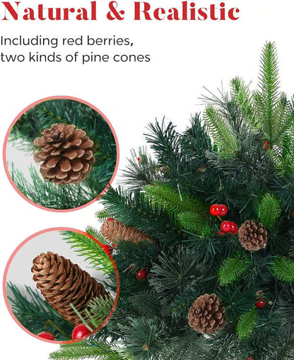 Mini Artificial Christmas Tree ▶︎ Weatherproof sparkle for entryways and patios