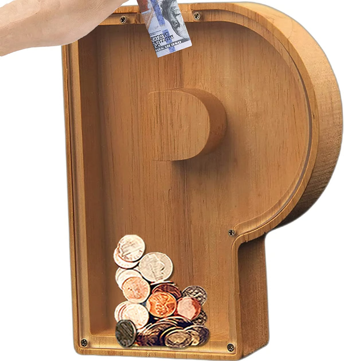 Wooden Letter Piggy Bank ~ Turn everyday coins into lasting memories.