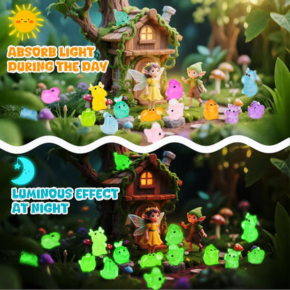 Mini Animal Resin Models ~ Charge by day and shine with soft neon light.