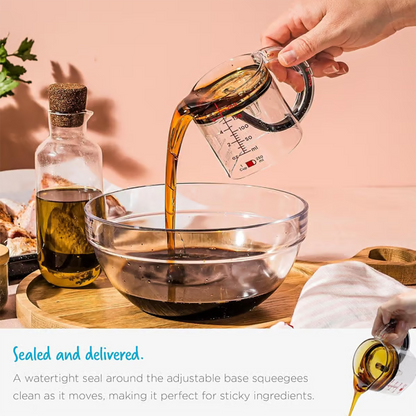 4-in-1 Adjustable Measuring Cup ~ From flour to honey, one cup rules them all