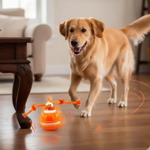 Smart Rolling Pet Ball ~ Turn boredom into chase time for your dog.