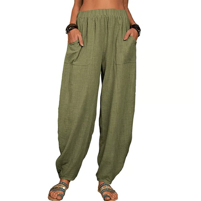 Loose cotton linen harem pants ~ Soft, breezy comfort you’ll live in