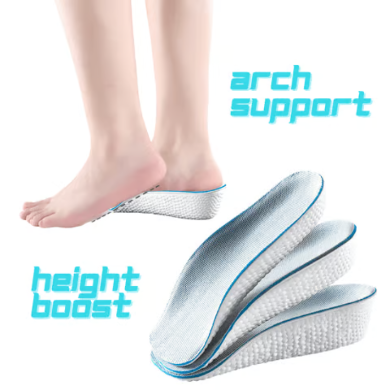 Natural-looking height-lifting insoles ~ Gain an instant height boost with discreet comfort.