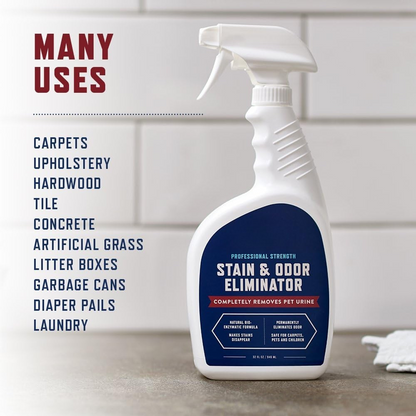 Stain & Odor Eliminator Spray ~ Lift urine, vomit, and odors with enzyme-powered cleaning
