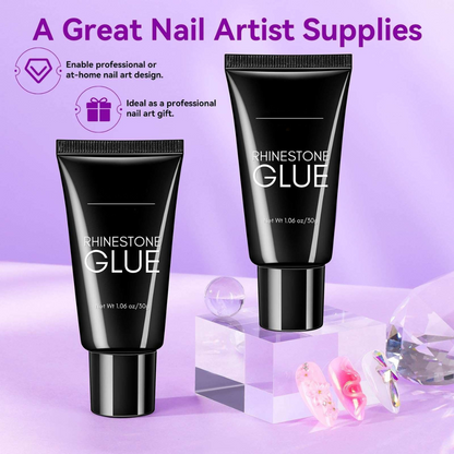 Super Strong Rhinestone Nail Glue ~ Flawless nail art that lasts for weeks