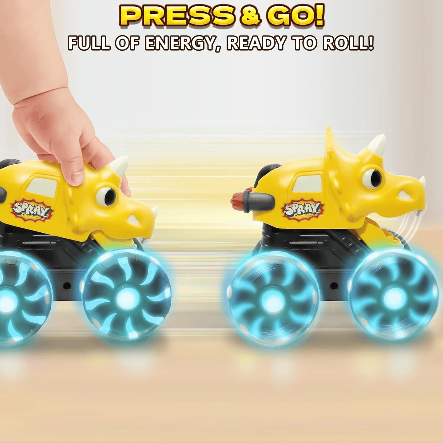Press & Go Dino Monster Truck ~ The push-and-go toy that never gets old-