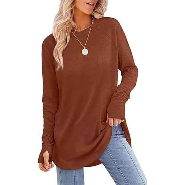 Long Sleeve Thumb Hole Shirts ~ Cozy everyday comfort made effortlessly chic.