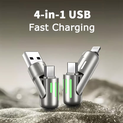 4-in-1 Charging Cable ~ Power all your devices with a single cord.