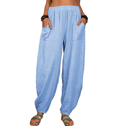 Loose cotton linen harem pants ~ Soft, breezy comfort you’ll live in