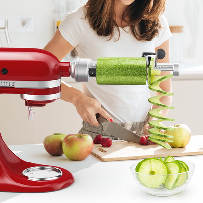 Vegetable & Fruit Spiralizer for Stand Mixers ~ Creates restaurant-style presentations at home.