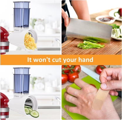 Slicer/Shredder Attachment for Stand Mixers ~ Turn your stand mixer into a meal-prep pro.