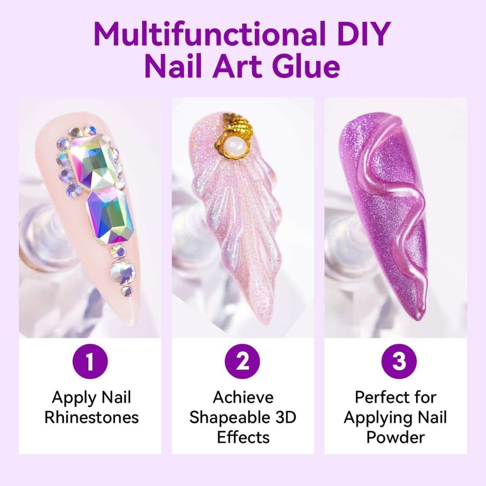 Super Strong Rhinestone Nail Glue ~ Flawless nail art that lasts for weeks
