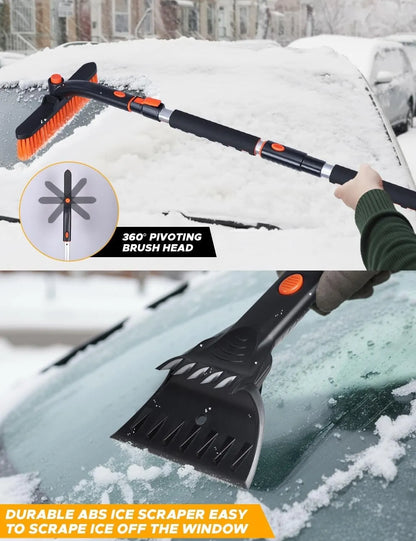 Extendable Snow Brush & Ice Scraper ~ Faster snow removal for SUVs and trucks.