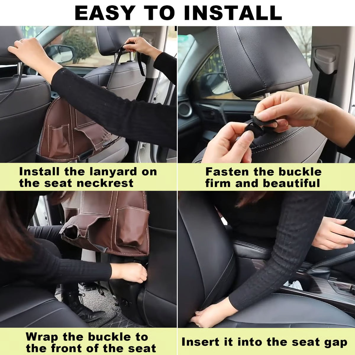 Car Storage Pocket ~ Keep handbags upright and essentials within easy reach.