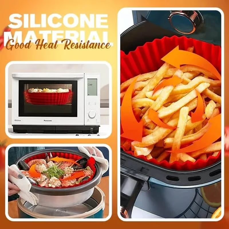 Air Fryer Silicone Baking Tray ~ Keep your fryer clean and cook without the mess.