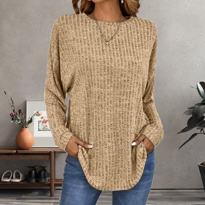 Casual Long Sleeved Top ~ From morning errands to late-night lounging.