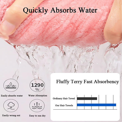Super Absorbent Hair Towel Wrap ~ Dry your hair faster, naturally, and frizz-free