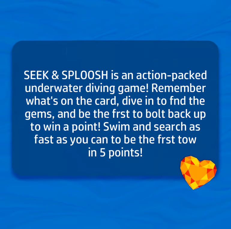 SEEK & SPLASH ~ Underwater adventure game for competitive pool fun.