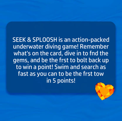 SEEK & SPLASH ~ Underwater adventure game for competitive pool fun.